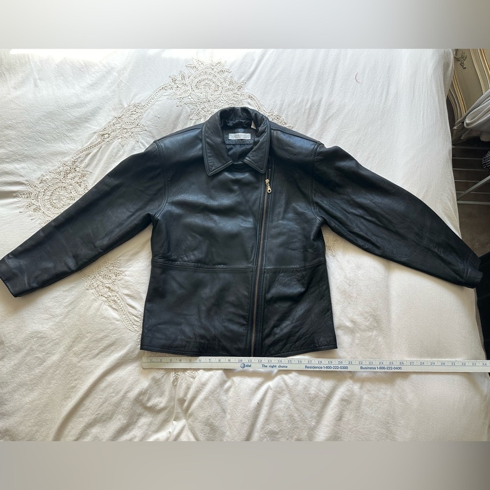 ❤️ Vintage!! Valarie Stevens Genuine Lambskin Leather Moto Jacket-